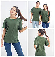 Жіноча футболка, бавовна 100% щільність 160 г на кв м, футболка хакі