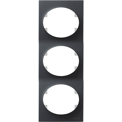 Рамка 3 посту ABB Niessen Tacto 5573 AN вертикальна Антрацит (2CLA557300A1801)