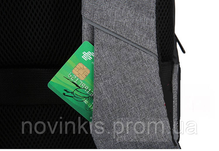 Шкільний універсальний підлітковий рюкзак з USB портом та світловідбивачами Univercity, 4 кольори - фото 5 - id-p1796650015