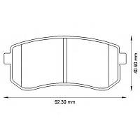 Колодки тормозные дисковые задние PMC HYUNDAI ACCENT 1,4 1,5 1,6 05- I30 1,4 1,6