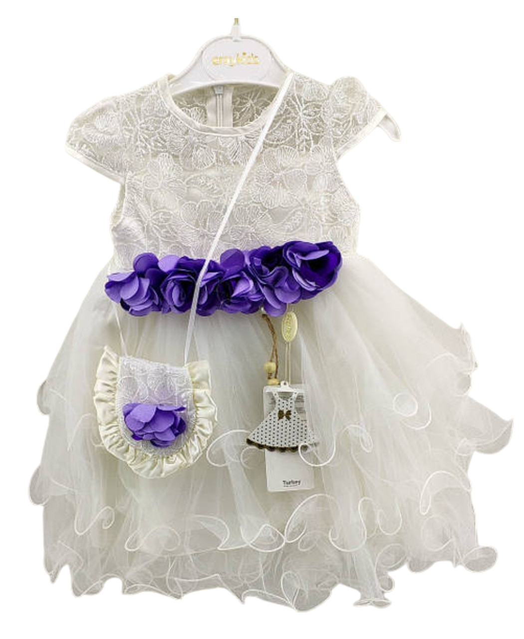 Дитячий сарафан плаття Туреччина 2, 3, 4 роки для дівчинки бавовна літнє ошатне біле (ПЛД25)