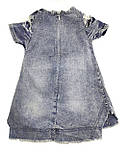 Дитячий сарафан плаття Туреччина 2, 3 роки для дівчинки джинсовий літній синє (ПЛД27), фото 2
