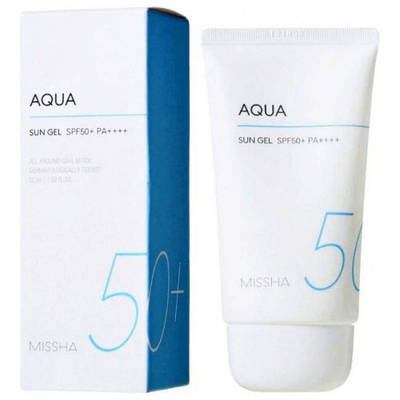 Сонцезахисний крем-гель с экстрактом хризантеми Missha Aqua Sun Gel SPF50, 50 мл