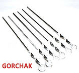 Набір шампурів в чохлі 10 шт. 550/10/1,5мм кутик, нержавіюча сталь, фото 3