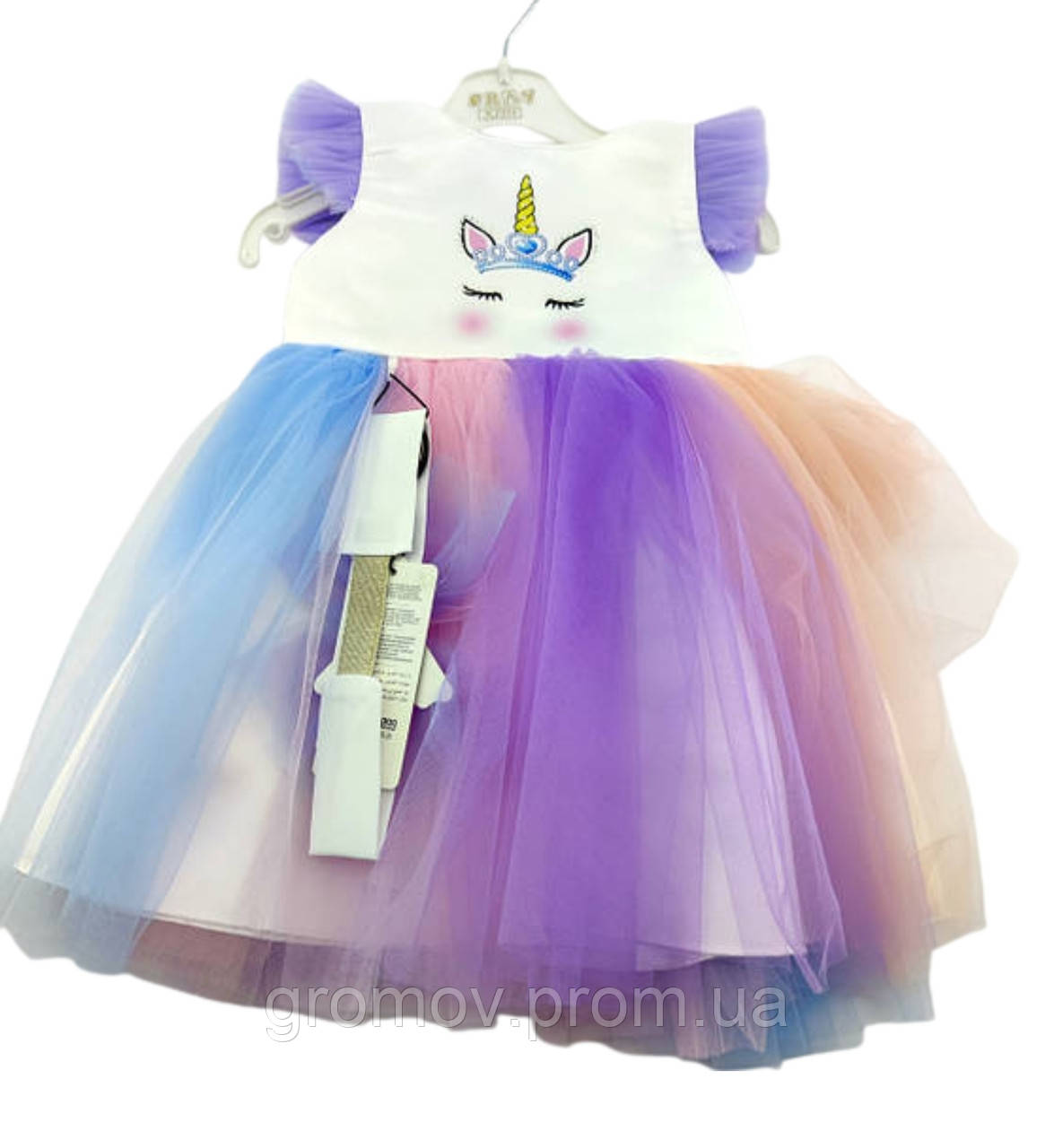 Дитячий сарафан плаття Туреччина 2, 3 роки для дівчинки бавовна літнє ошатне різні кольори (ПЛД37), фото 1