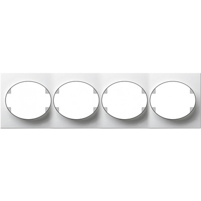 Рамка 4 посту ABB Niessen Tacto 5574.1 BL горизонтальна Білий (2CLA557410A1101)
