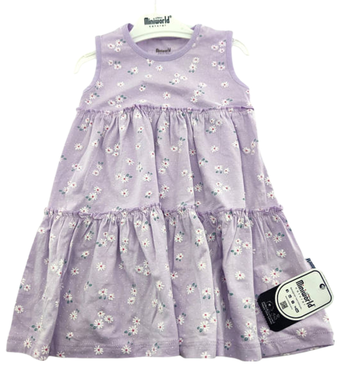 Дитячий сарафан плаття Туреччина 6 років для дівчинки бавовна літній фіолетовий (ПЛД51)