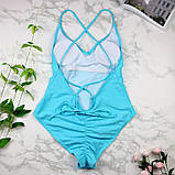 Шикарний купальник на тонких бретелях з відкритою спиною у яскравих кольорах, фото 4