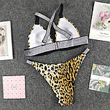 Роздільний купальник бікіні білого кольору з пушапом, фото 5