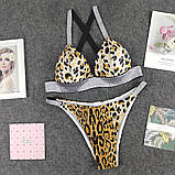 Роздільний купальник бікіні білого кольору з пушапом, фото 4