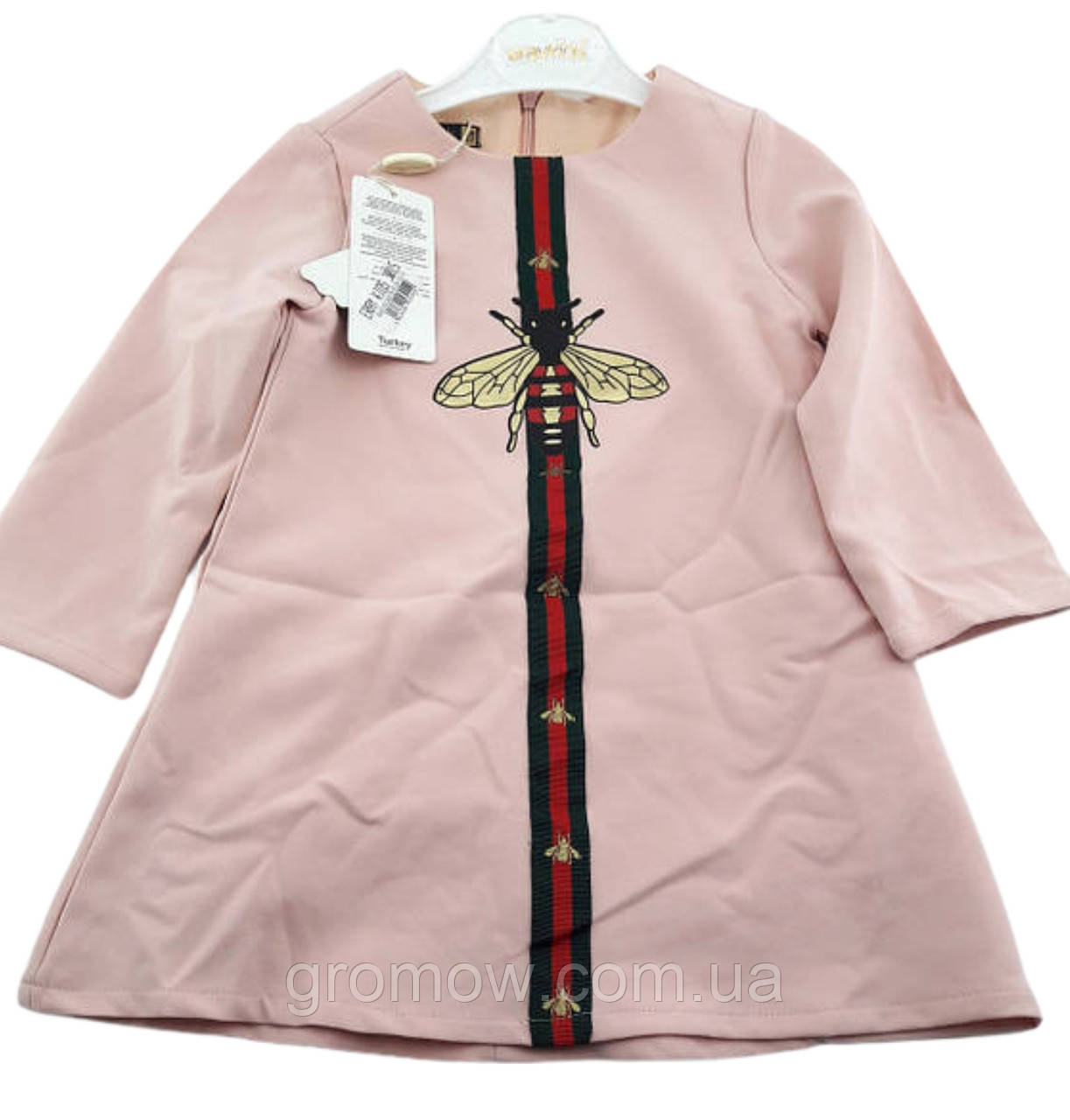 Дитячий сарафан сукня Туреччина 3, 4, 5, 6 років для дівчинки бавовна літня рожева (ПЛД23), фото 1