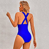Яскравий пляжний купальник на літо синього кольору, фото 6