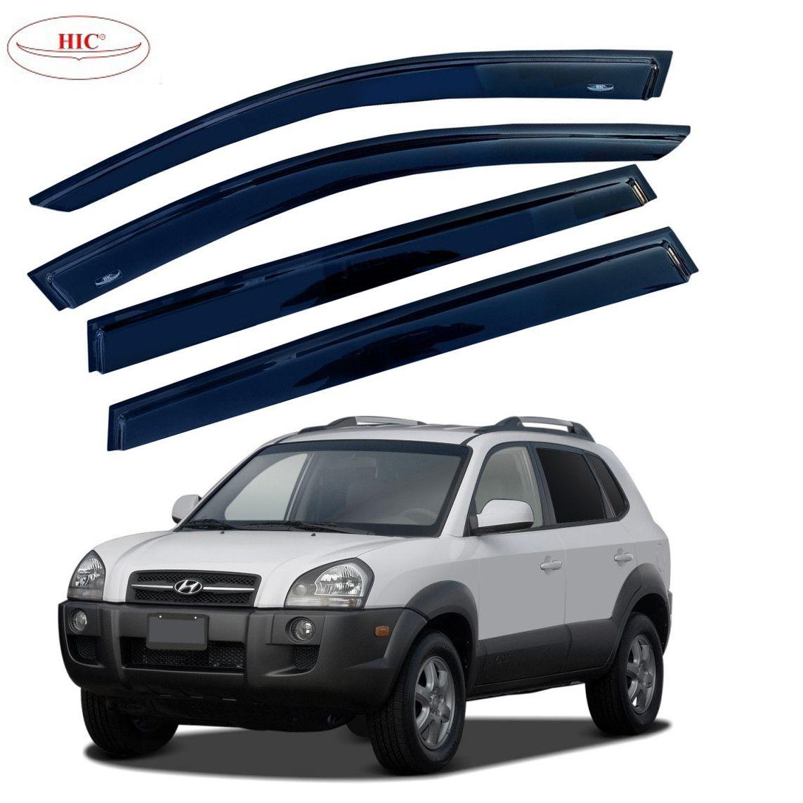 Дефлектори вікон вітровики HIC для Hyundai Tucson JM 2004-2010 Оригінал (HY12), фото 1