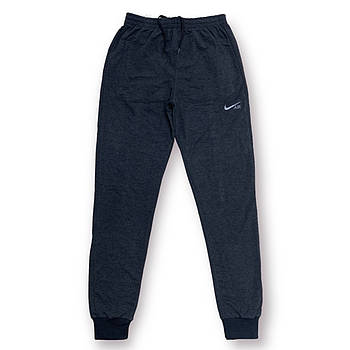 Штани спортивні чоловічі теплі з манжетом тринитка Nike, розмір 46-54, темно-сірі, 05402