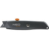 Ніж монтажний Neo Tools сегментне лезо 18 мм, металевий корпус (63-702)
