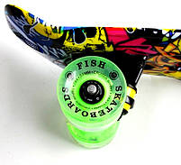 Penny Board "Fish" Joker Коліса, що світяться, Пенні борд з принтом, фото 4