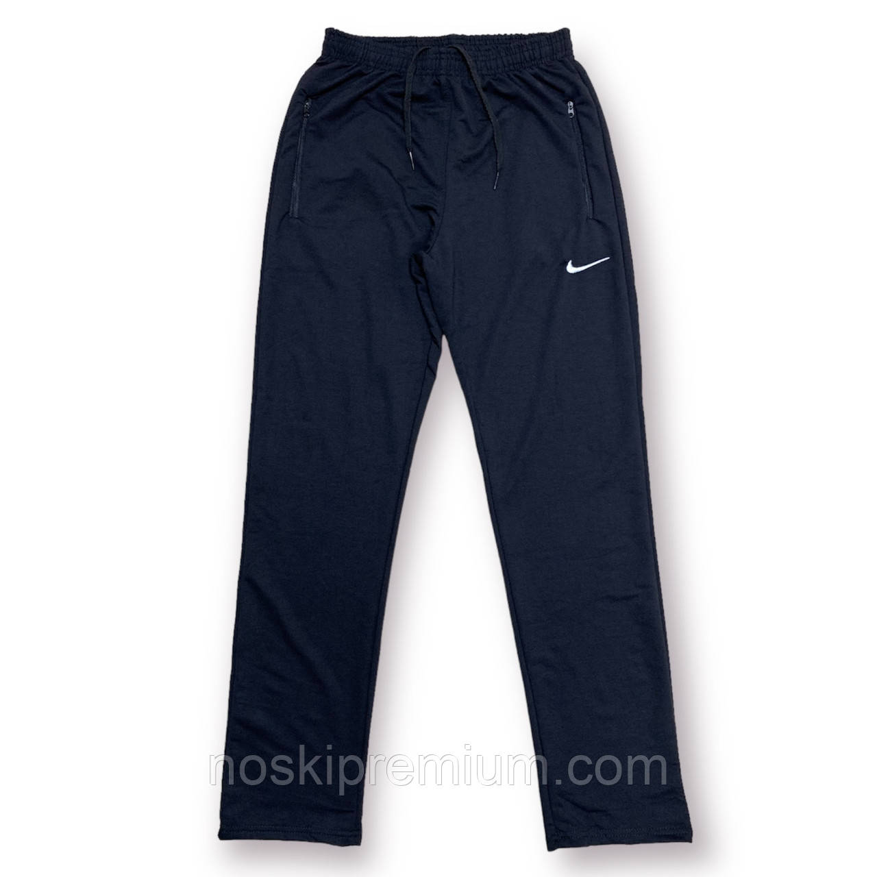 Штани спортивні чоловічі двонитка батали Nike, розміри 56-64, темно-сині, 1001