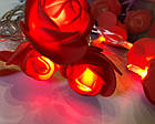 Гірлянда-стрінг Червоні троянди на батарейках 1.5 м 8 LED (золотистий теплий), фото 3