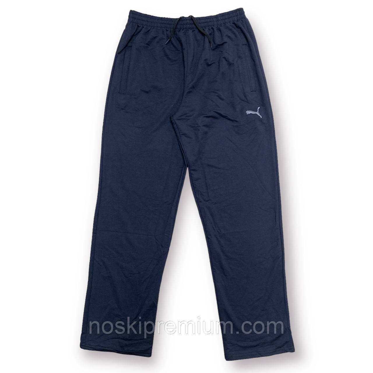 Штани спортивні чоловічі двонитка напівбатали Puma, розміри 50-58, темно-сині, 2001, фото 1