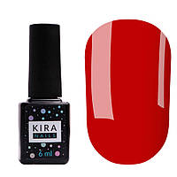 Гель-лак Kira Nails №037 (ярко-красный, эмаль), 6 мл