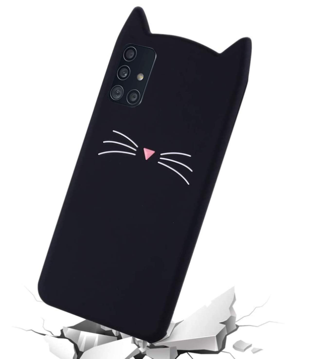 3D Чехол для Samsung Galaxy А71 (SM-A715F) Котик с ушками и усиками 3D Чехол для Samsung Galaxy А71 (SM-A715F) Котик с ушками и усиками