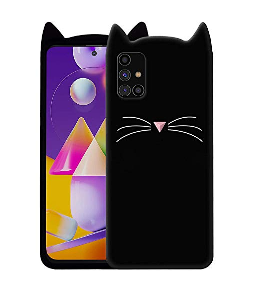 3D Чохол для Samsung Galaxy A72 (SM-A725FZ) Котик з вушками і вусиками 3D Чохол для Samsung Galaxy A72 (SM-A725FZ) Котик з вушками і вусиками