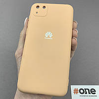 Чехол для Huawei Y5P 2020 силиконовый с бархатом плотный чехол на телефон хуавей у5п персиковый O5R