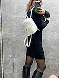 Темно пудровий — стильний, молодіжний та мініатюрний рюкзак Lady Bags на блискавці, з підкладкою (2007), фото 3