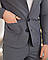 Однотонний класичний чоловічий сірий костюм, фото 5