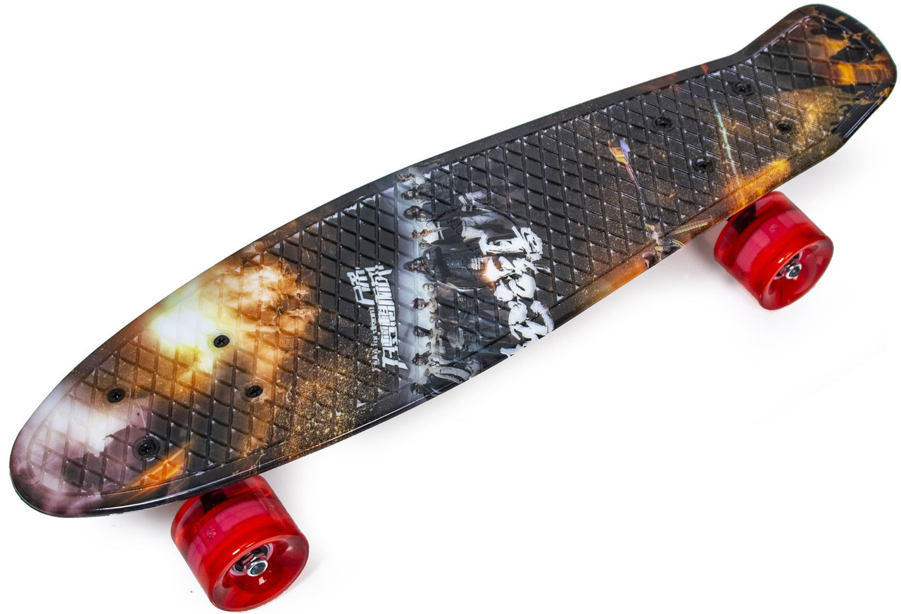 Penny Board "Битва" Сяючі колеса, Пенні борд з принтом