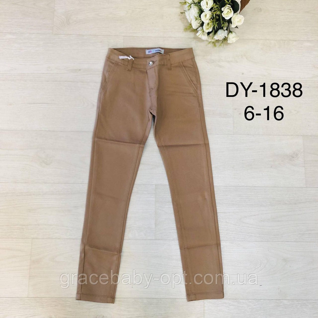 Штани для дівчат оптом, F&D, 6-16 років, № DY-1838, фото 1