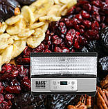 Сушарка для овочів та фруктів 300 Вт, з регульованими лотками Bass Polska BH 10603, фото 5