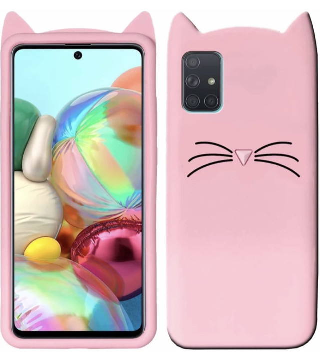 3D Чохол для Samsung Galaxy A51 (A515F) / A31 (SM-A315FZ) Котик з вушками і вусиками 3D Чохол для Samsung Galaxy A51 (A515F) / A31 (SM-A315FZ) Котик з вушками і вусиками