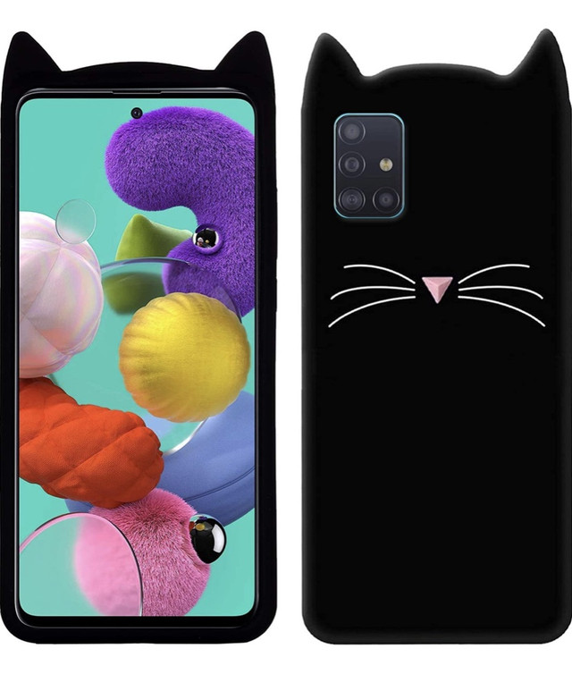 3D Чохол для Samsung Galaxy A51 (A515F) / A31 (SM-A315FZ) Котик з вушками і вусиками 3D Чохол для Samsung Galaxy A51 (A515F) / A31 (SM-A315FZ) Котик з вушками і вусиками