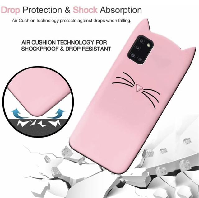 3D Чохол для Samsung Galaxy A51 (A515F) / A31 (SM-A315FZ) Котик з вушками і вусиками 3D Чохол для Samsung Galaxy A51 (A515F) / A31 (SM-A315FZ) Котик з вушками і вусиками