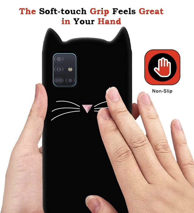 3D Чохол для Samsung Galaxy A51 (A515F) / A31 (SM-A315FZ) Котик з вушками і вусиками 3D Чохол для Samsung Galaxy A51 (A515F) / A31 (SM-A315FZ) Котик з вушками і вусиками