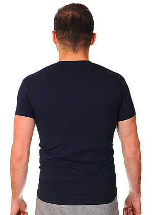 Футболка чоловіча Calvin Klein 24-718-0 (24-B718-0) темно-синя, фото 3