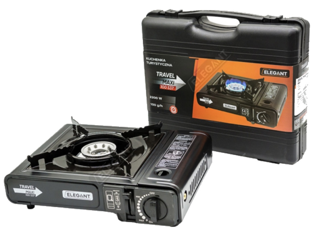 Портативна газова плита 2200 Вт в кейсі Elegant MAXI EL 100 537