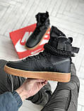 Кросівки чоловічі Nike SF Air Force 1 High Special Field Black найк аїр форс 1 поспішл філд чорний, фото 7