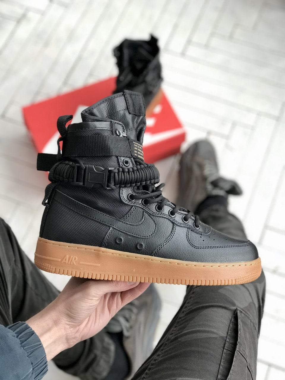 Кросівки чоловічі Nike SF Air Force 1 High Special Field Black найк аїр форс 1 поспішл філд чорний, фото 1