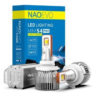 Світлодіодні LED автолампи NaoEvo mini S4 PRO Наоево H7 60W 7200LM 6500K/4500К/3000К з обманкою (Canbus)