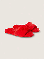 Домашні тапочки Faux Fur Slippers Red Pepper S (36-37) Pink Victoria's Secret