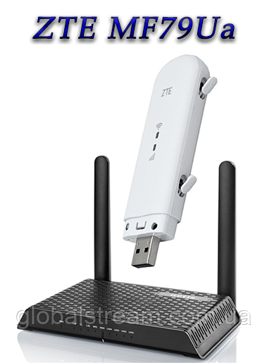 Комплект Wi-Fi роутер Netis AC1200 N1 до 1.2 Гб + ZTE MF79U Київстар, Vodafone, Lifecell з 2 вих. підант. MiMo