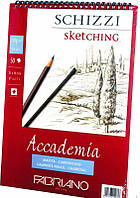 Альбом на спіралі Accademia А4 (21*29,7см) 120г/м2, 50л, дрібне зерно, 16F5201, Fabriano