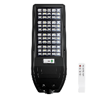 Вуличний ліхтар на сонячних батареях VIA LED IP65 150W 6000K Чорний датчик руху + пульт Eco-Light