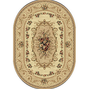 Приліжковий овальний килим 80х150 з квітами LOTOS 535/106о, фото 1