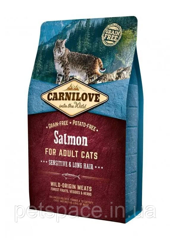 Корм Carnilove Cat Sensitive (Карнілав для дорослих кішок з чутливим травленням), 6кг.
