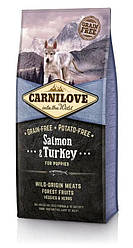 Сухий корм Carnilove Puppy Salmon&Turkey (Карнілав для цуценят всіх порід, лосось з індичк.), 12кг.