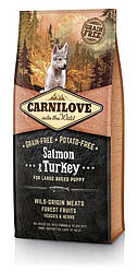 Сухий корм Carnilove Puppy Large Breed Salmon&Turkey (Карнілав для цуценят великих порід), 12кг.