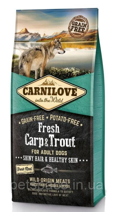 Сухий корм Carnilove Fresh Carp&Trout (Карнілав для дорослих собак всіх порід, короп), 12кг.